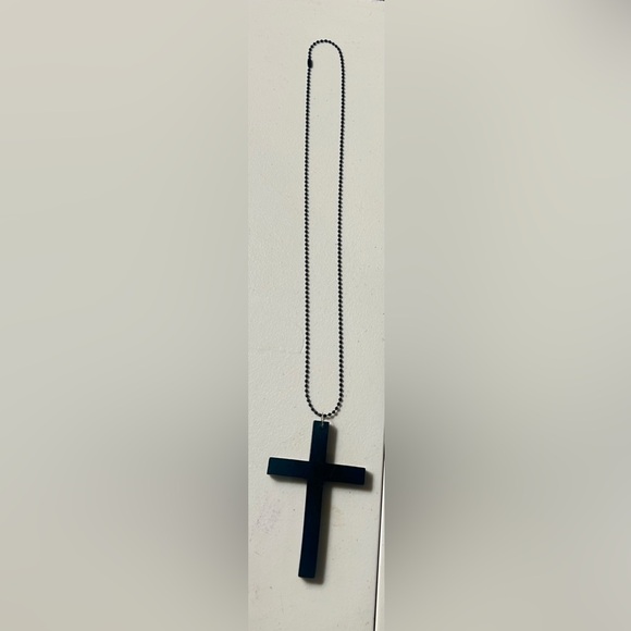 Other - Dark Brown Wood Cross Pendant Necklace